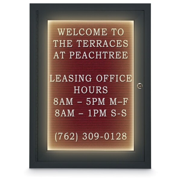 Letterboard, Header, Burgundy/Black